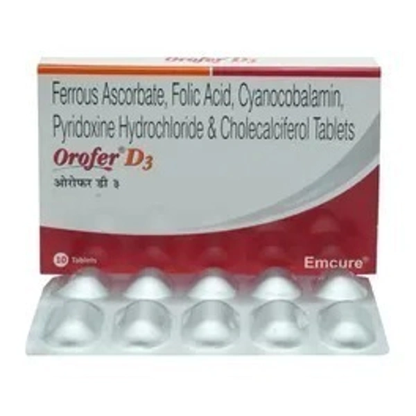 EMCURE PHARMACEUTICALS Orofer D3 Tab (10 Tab)