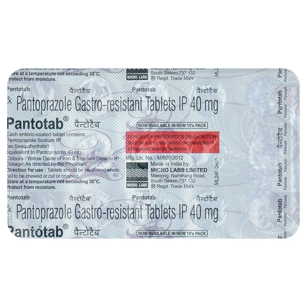 MICRO LABS Pantotab 40Mgtab (15 Tab)