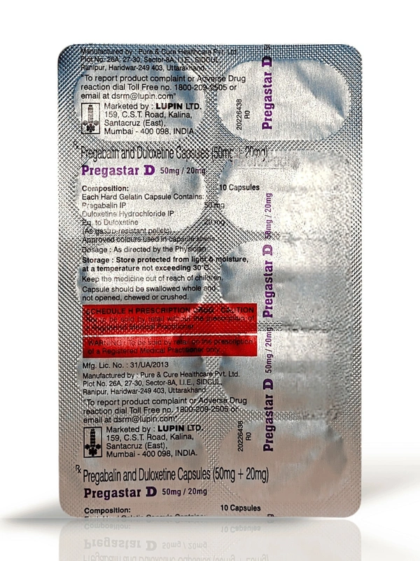 LUPIN Pregastar D 50/20Mgcap (10 Cap)