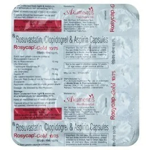 Akumentis Healthcare Ltd Rosycap Gold 10/75Mgcap (15 Cap)