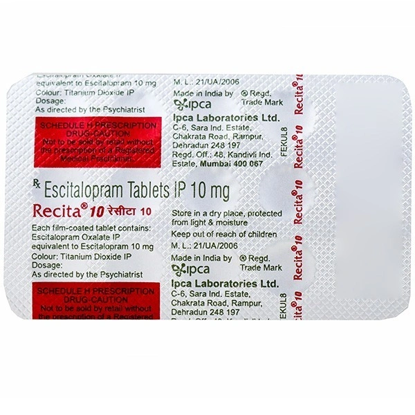 IPCA LABORATORIES Recita 10Mg Tab (15 Tab)