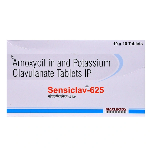 MACLEODS PHARMACEUTICALS Sensiclav 625Mgtab (10 Tab)