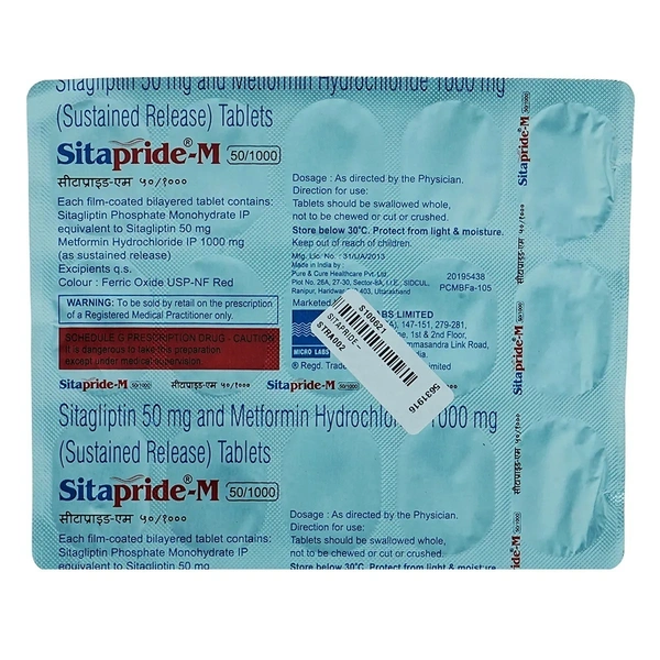 MICRO LABS Sitapride M 50/1000Mg Tab (15 Tab)