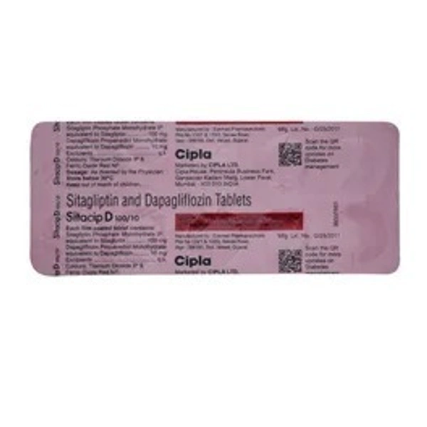 CIPLA LTD. Sitacip D 100/10Mgtab (10 Tab)