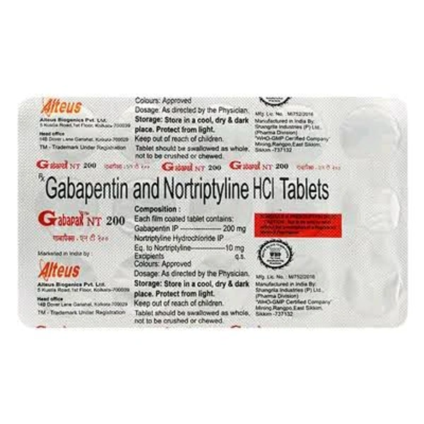Gabapax NT 200Mg Tab (15Tab)