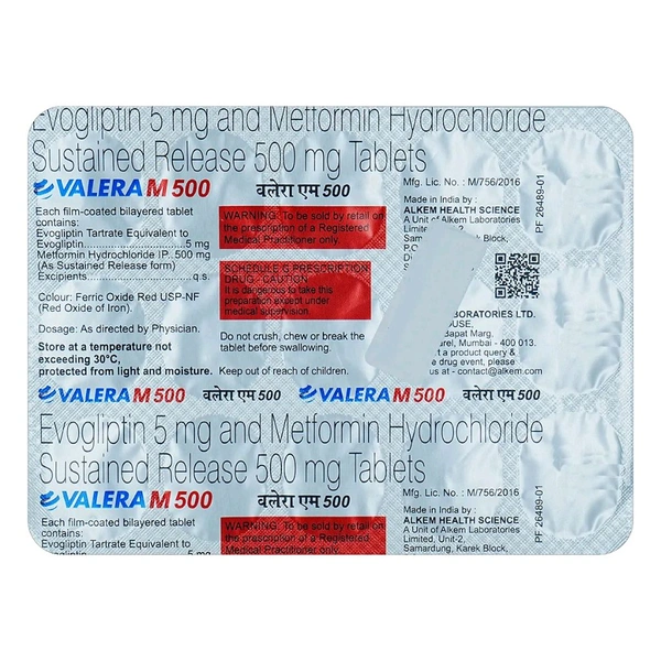Valera M 500 Mg Tab(15 Tab)