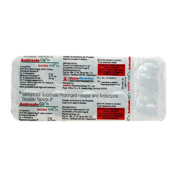 Amlosafe MT 25/5 Mg Tab(10 Tab)