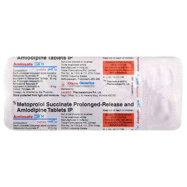 Amlosafe MT 50/5 Mg Tab(10 Tab)