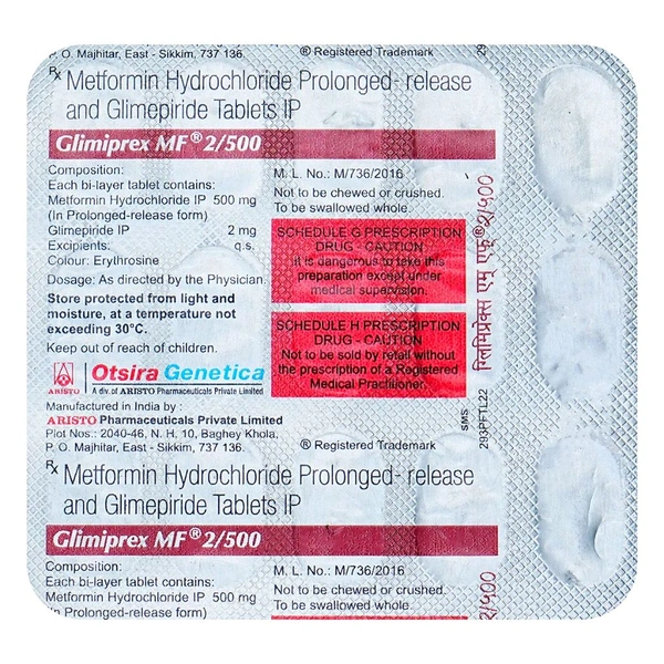 Glimiprex MF 2/500 Mg Tab(15 Tab)