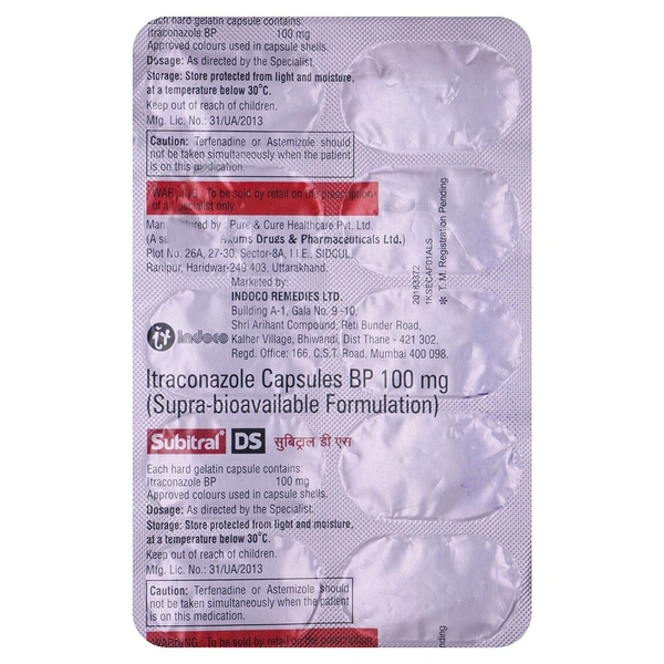 INDOCO  REMEDIES Subitral-Ds 100Mg Tab (10 Tab)