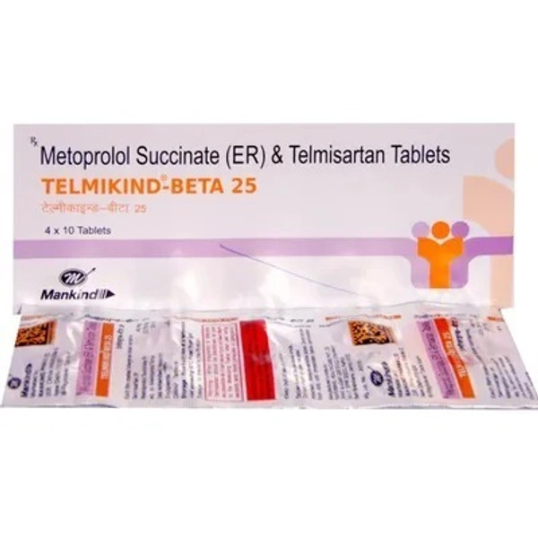 MANKIND PHARMA Telmikind Beta 25Mgtab (10 Tab)