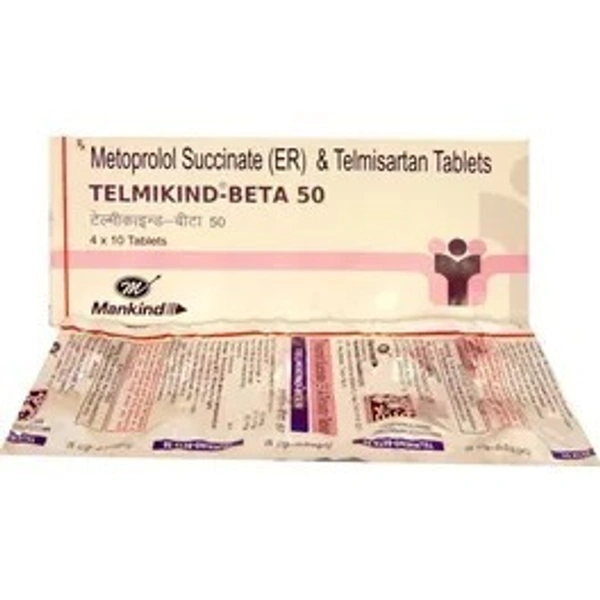 MANKIND PHARMA Telmikind Beta 50Mgtab (10 Tab)