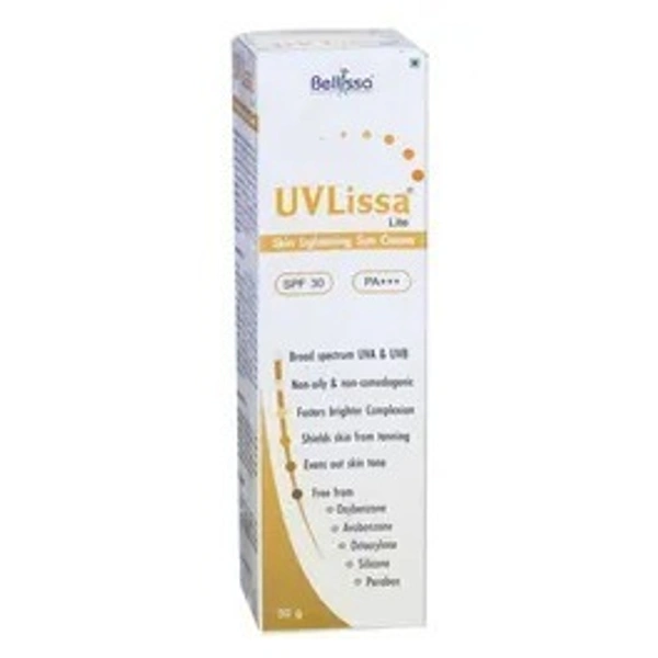 BELLISSA PHARMACETUCALS PVT.LT Uv Lissa Lite Spf 30 Lightening Suns Cream (50 Gm)
