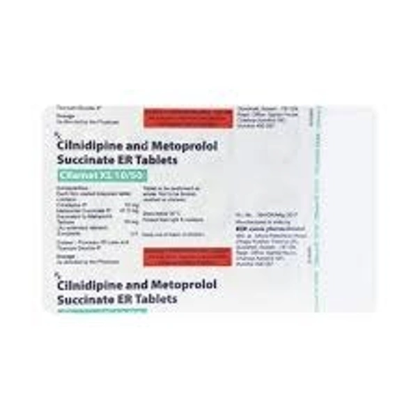 Ajanta Pharma Limited Cilamet Xl 10/50 Mg Tab (20 Tab)