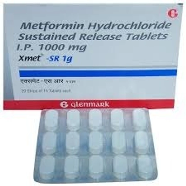 GLENMARK Xmet Sr 1Gmtab (15 Tab)