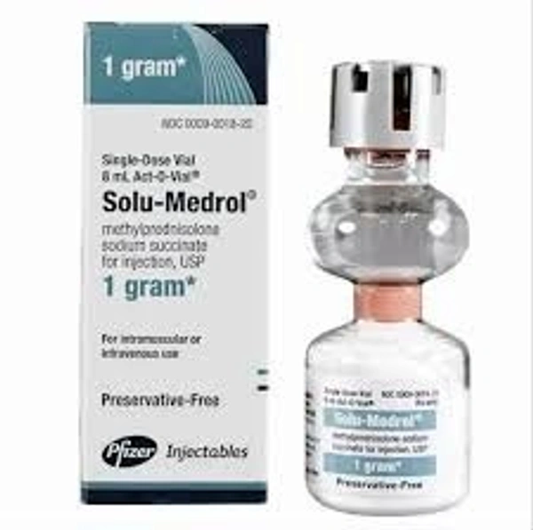 Solu Medrol 1 gm Injection 8 ml Vial