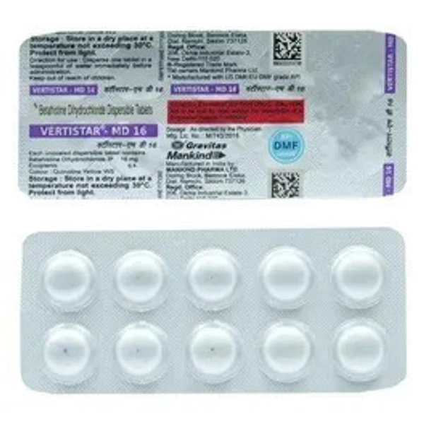 MANKIND PHARMA Vertistar Md 16 Mg Tab (10 Tab)