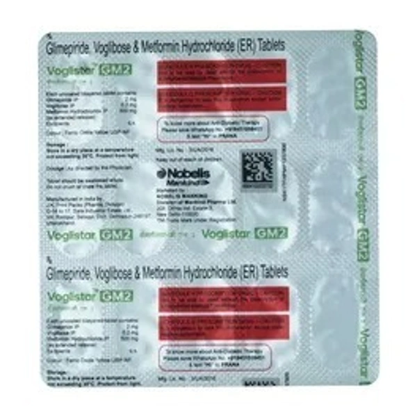 MANKIND PHARMA Voglistar Gm2 Tab (15 Tab)