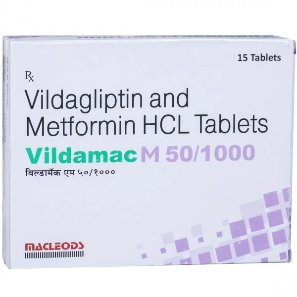 MACLEODS PHARMACEUTICALS Vildamac M 50/1000Mgtab (15 Tab)