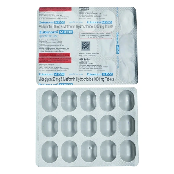 MANKIND PHARMA Zukanorm M 1000Mgtab (20 Tab)