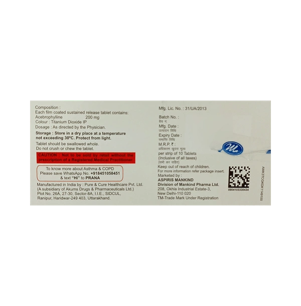 Abevia 200 SR Tablet