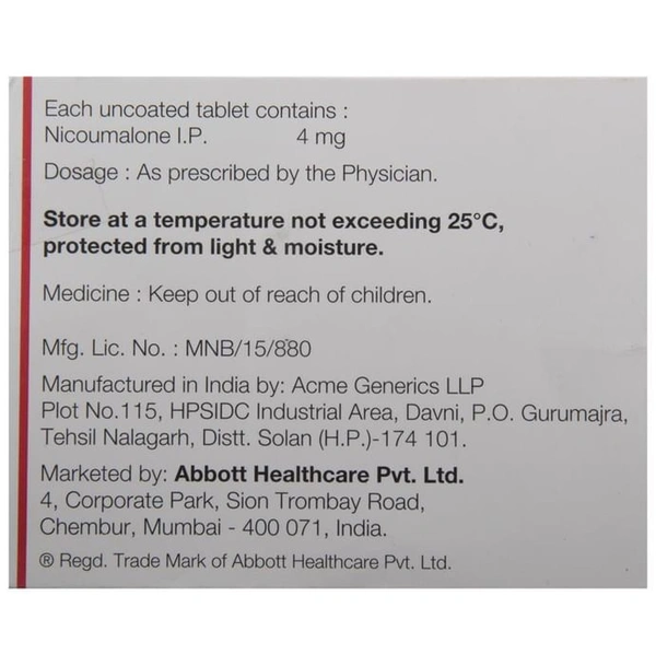 Acitrom 4 Tablet