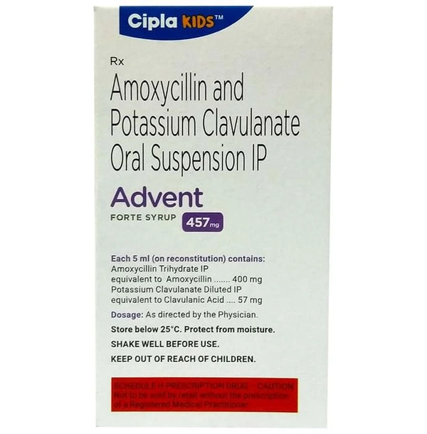 Advent Forte 457mg Syrup Tangy Orange