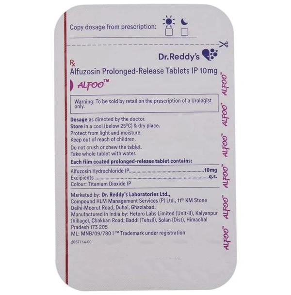 Alfoo 10mg Tablet PR