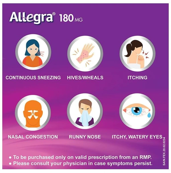 Allegra 180mg Tablet