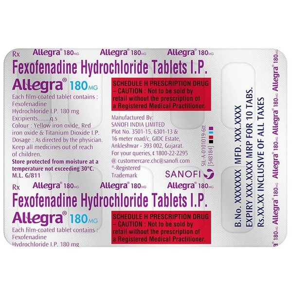 Allegra 180mg Tablet