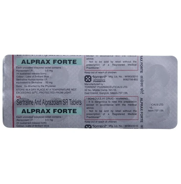 Alprax Forte 0.5 mg/50 mg Tablet