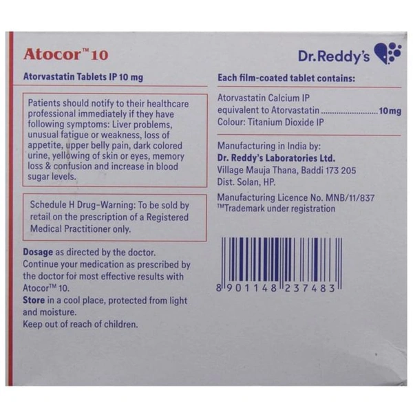 Atocor 10 Tablet