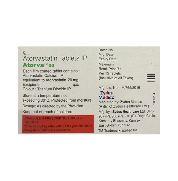 Atorva 20 Tablet