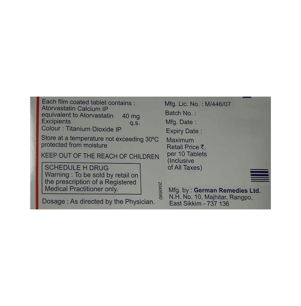 Atorva 40 Tablet