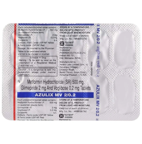 Azulix MV 2/0.2 Tablet SR