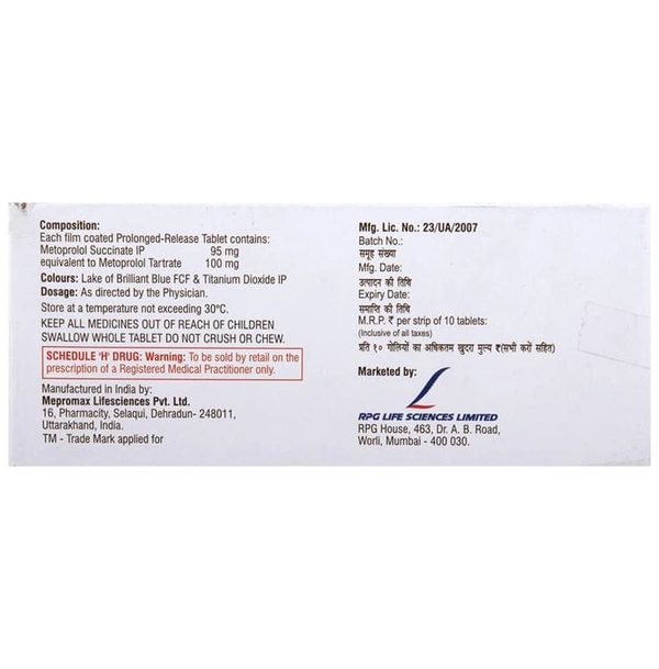 Cardibeta XR 100 Tablet