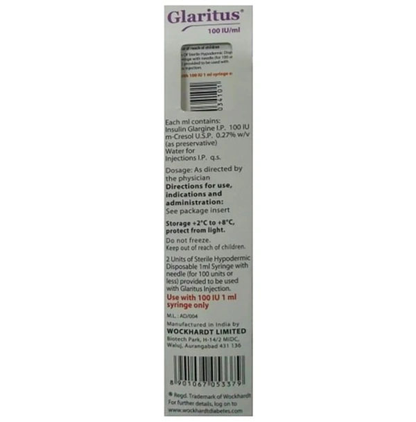 Glaritus 100IU/ml Injection