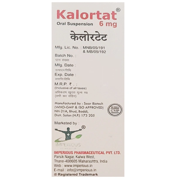Kalortat 6mg Oral Suspension Mango