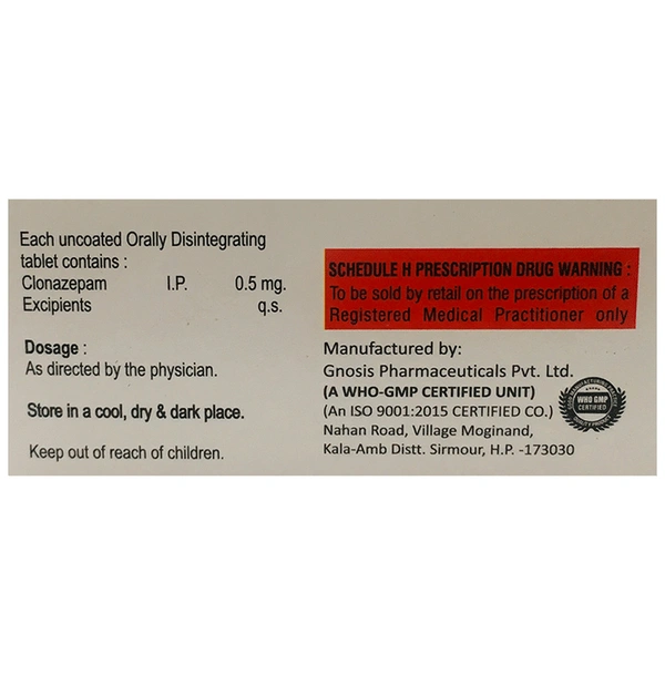 Klowin 0.5mg Tablet MD