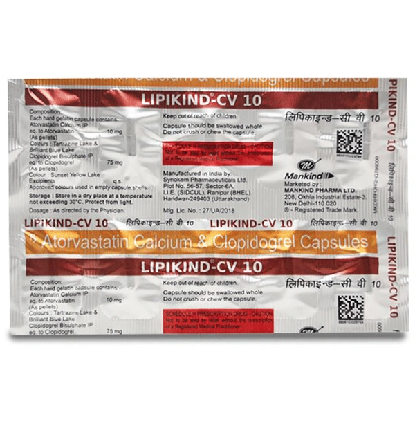 Lipikind CV 10mg/75mg Capsule