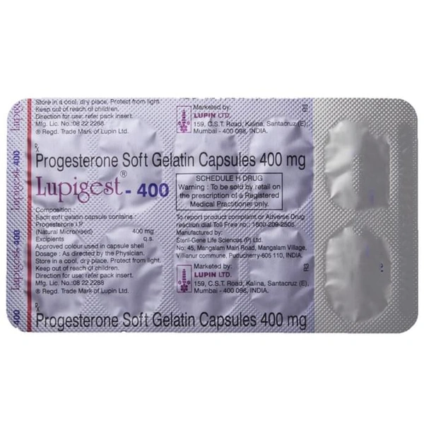 Lupigest 400 Soft Gelatin Capsule