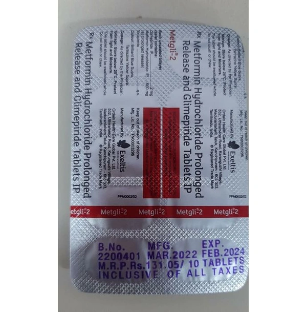 Metgli 2mg/500mg Tablet PR