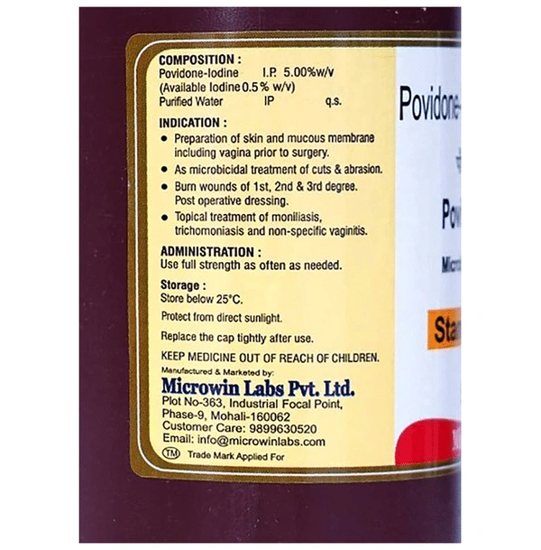 Microwin Povishield 5% Microbicidal Solution Standardised