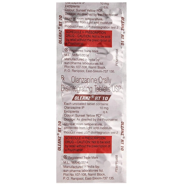 Oleanz RT 10 Disintegrating Tablet