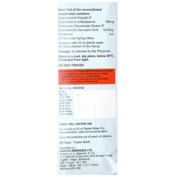 Oxipod-CV 100 Dry Syrup