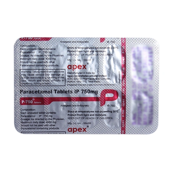Apex Laboratories P 750Mgtab (10 Tab)
