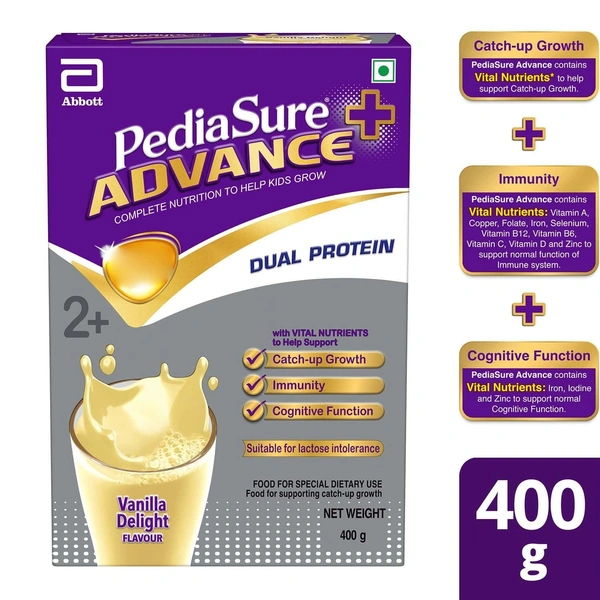 Pediasure Advance + Vanilla Flavour Refill Powder 400gm