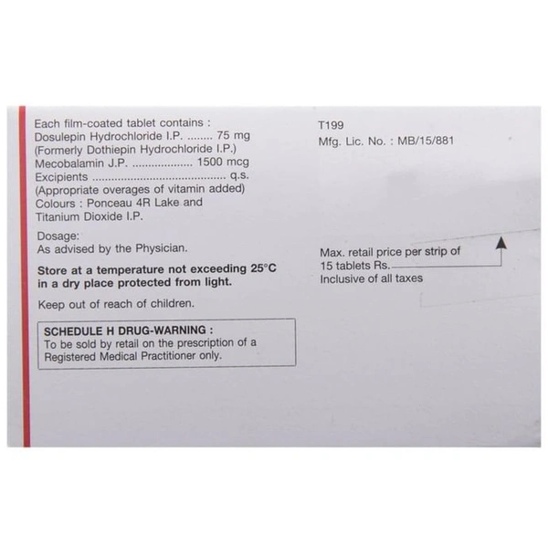 Prothiaden M 75mg/1500mcg Tablet