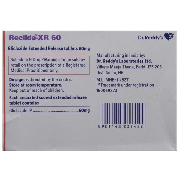 Reclide -XR 60 Tablet