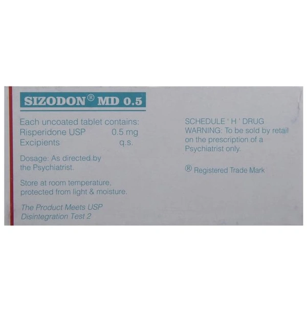 Sizodon MD 0.5 Tablet